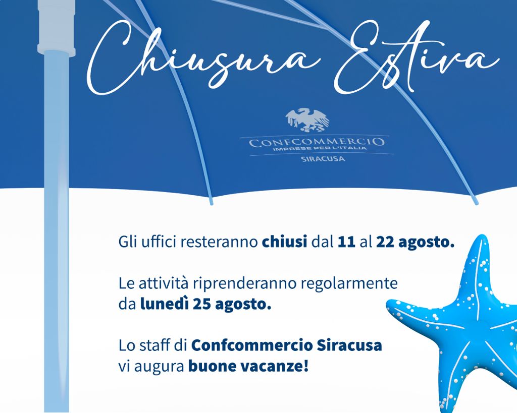 CHIUSURA UFFICI PER FERIE ESTIVE