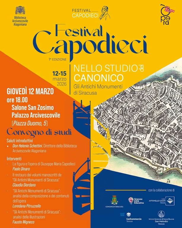 FESTIVAL CAPODIECI A SIRACUSA DAL 12 AL 15 MARZO 2026 