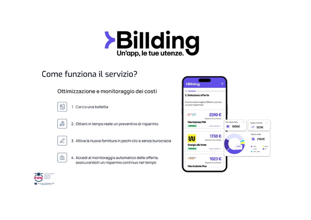 CONVENZIONE FIPE - BILLDING, UN`APP LE TUE UTENZE