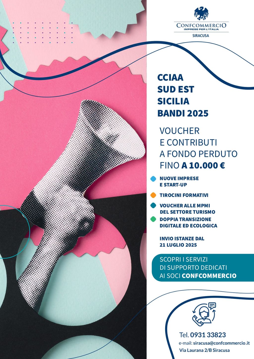 CCIAA SUD EST SICILIA BANDI 2025: VOUCHER E CONTRIBUTI A FONDO PERDUTO FINO A 10.000 €