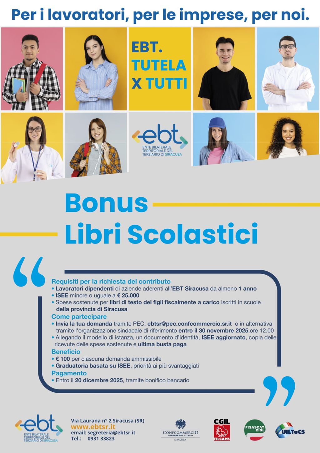 BONUS LIBRI EBT SIRACUSA