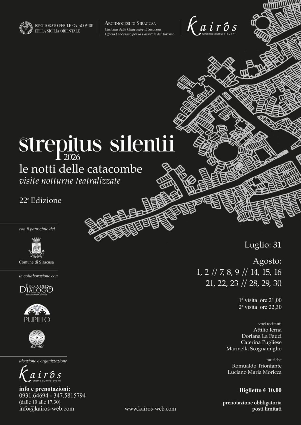 XXII edizione di «Strepitus Silentii… le notti delle catacombe»