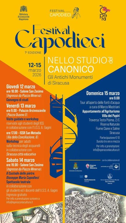 CONFCOMMERCIO SIRACUSA PARTNER SOSTENITORE DELLA PRIMA EDIZIONE DEL FESTIVAL CAPODIECI