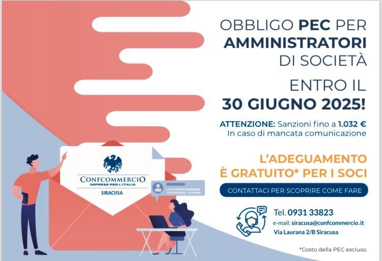 OBBLIGO PEC PER AMMINISTRATORI DI SOCIETA` ENTRO IL 30 GIUGNO 2025