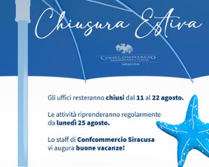 CHIUSURA UFFICI PER FERIE ESTIVE