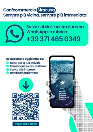 NUOVO CANALE DI COMUNICAZIONE WHATSAPP: +39 371 4650349