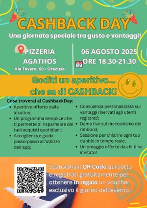 CASHBACK DAY MY WORLD 06/08/2025 ore 18:30