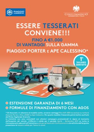 Nuova iniziativa Confcommercio - Piaggio Veicoli Commerciali