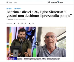 Benzina e diesel a 2€, Figisc Siracusa: “i gestori non decidono il prezzo alla pompa”