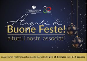 AUGURI DI BUONE FESTE E CHIUSURA UFFICI