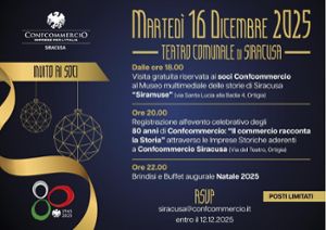 INVITO AI SOCI: 16 DICEMBRE PRESSO IL TEATRO COMUNALE DI SIRACUSA