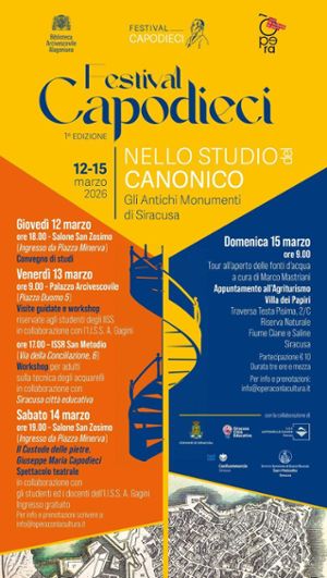 CONFCOMMERCIO SIRACUSA PARTNER SOSTENITORE DELLA PRIMA EDIZIONE DEL FESTIVAL CAPODIECI