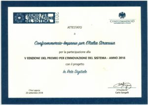 Al progetto «InRetedigitale» il premio per l`innovazione 2018