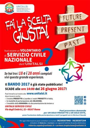 Diventa volontario di servizio civile nazionale per l`Unitalsi